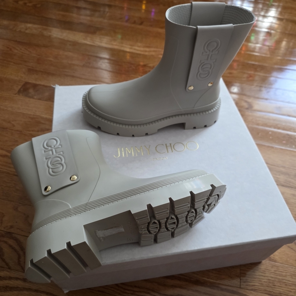Jimmy Choo Light Gray Ankle Booties - Picture 11 of 14